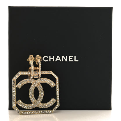Chanel Crystal CC Single Clip On Earring Gold 5 of 5