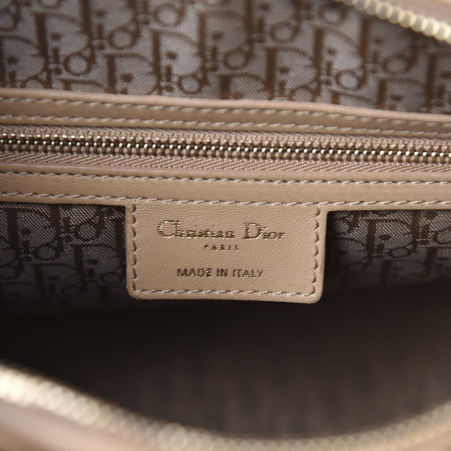 Lambskin Cannage Large Lady Dior Beige