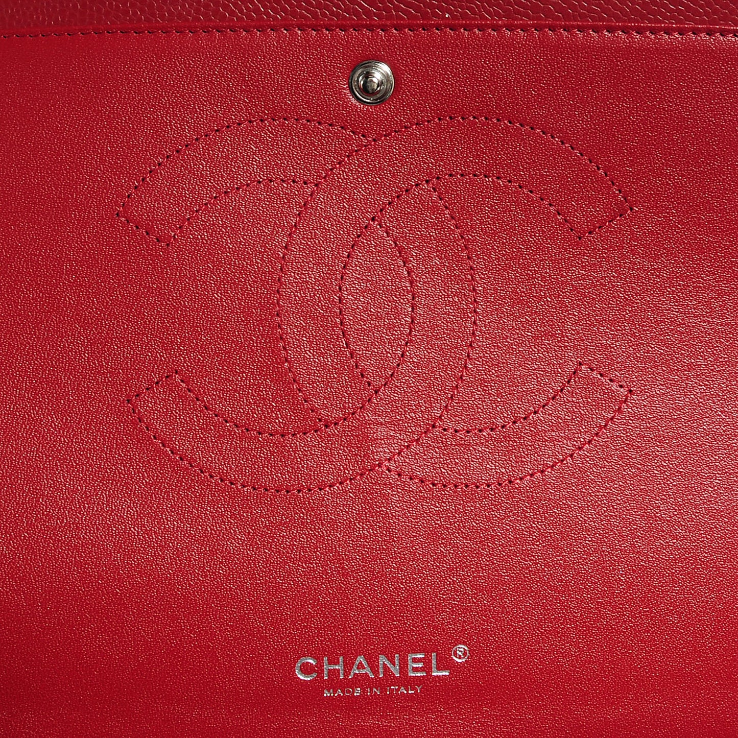 Caviar Quilted Maxi Double Flap Red