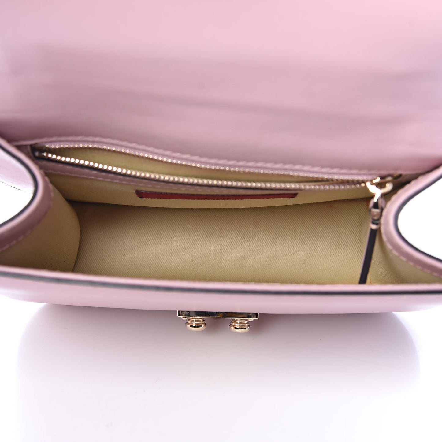 Vitello Small Glam Lock Rockstud Flap Pink
