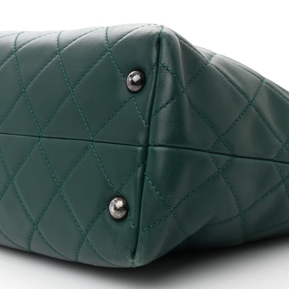 Chanel Calfskin Quilted Large Shopping In Chains Tote Green 10 of 13