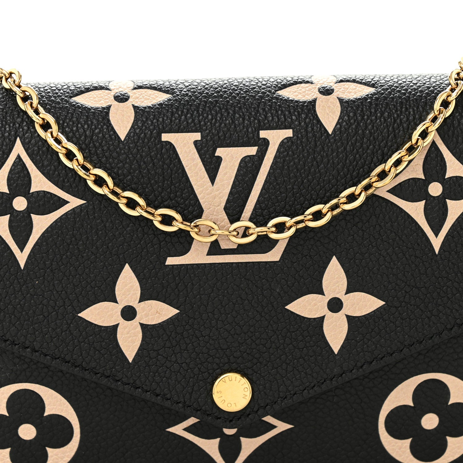 Louis Vuitton Empreinte Monogram Giant Felicie Pochette Black Beige 8 of 10