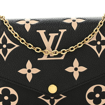 Louis Vuitton Empreinte Monogram Giant Felicie Pochette Black Beige 8 of 10