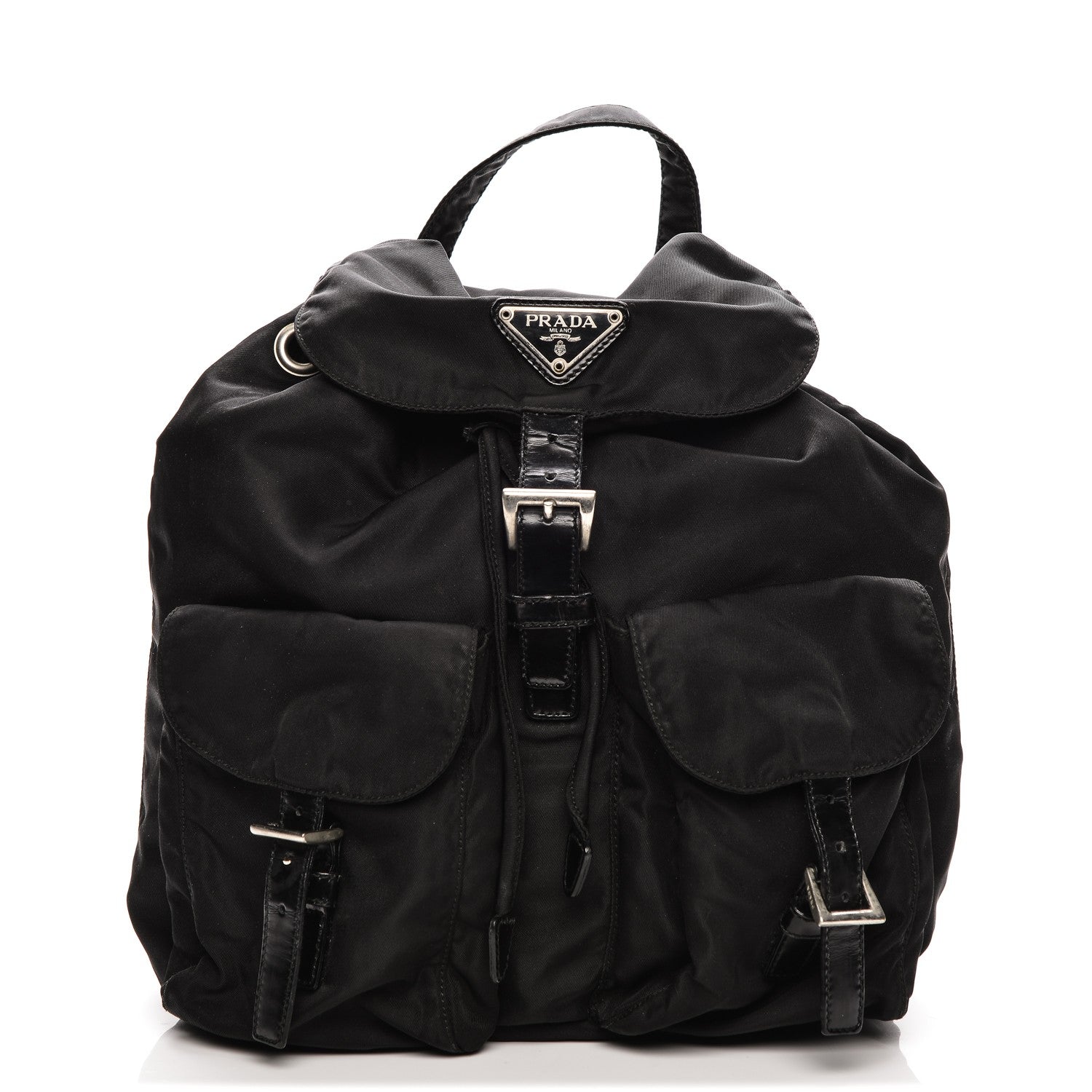 Prada Nylon Vela Medium Backpack Black 1 of 8