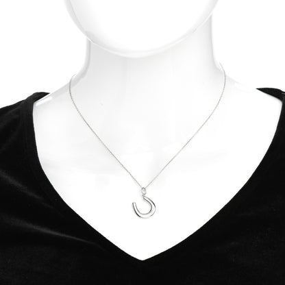 Tiffany Sterling Silver Horseshoe Pendant Necklace 2 of 4