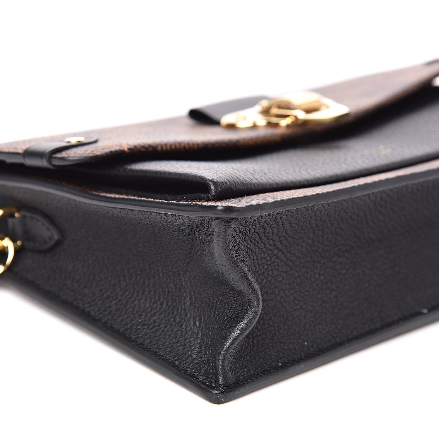 Louis Vuitton Damier Ebene Vavin Chain Wallet Black 8 of 9