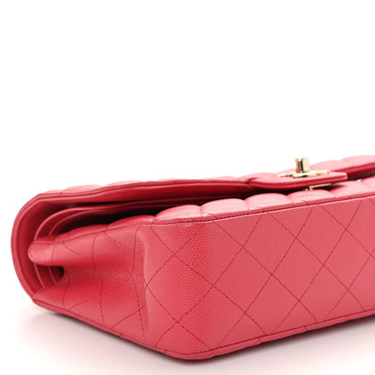 Chanel Caviar Quilted Medium Double Flap Pink 9 of 10