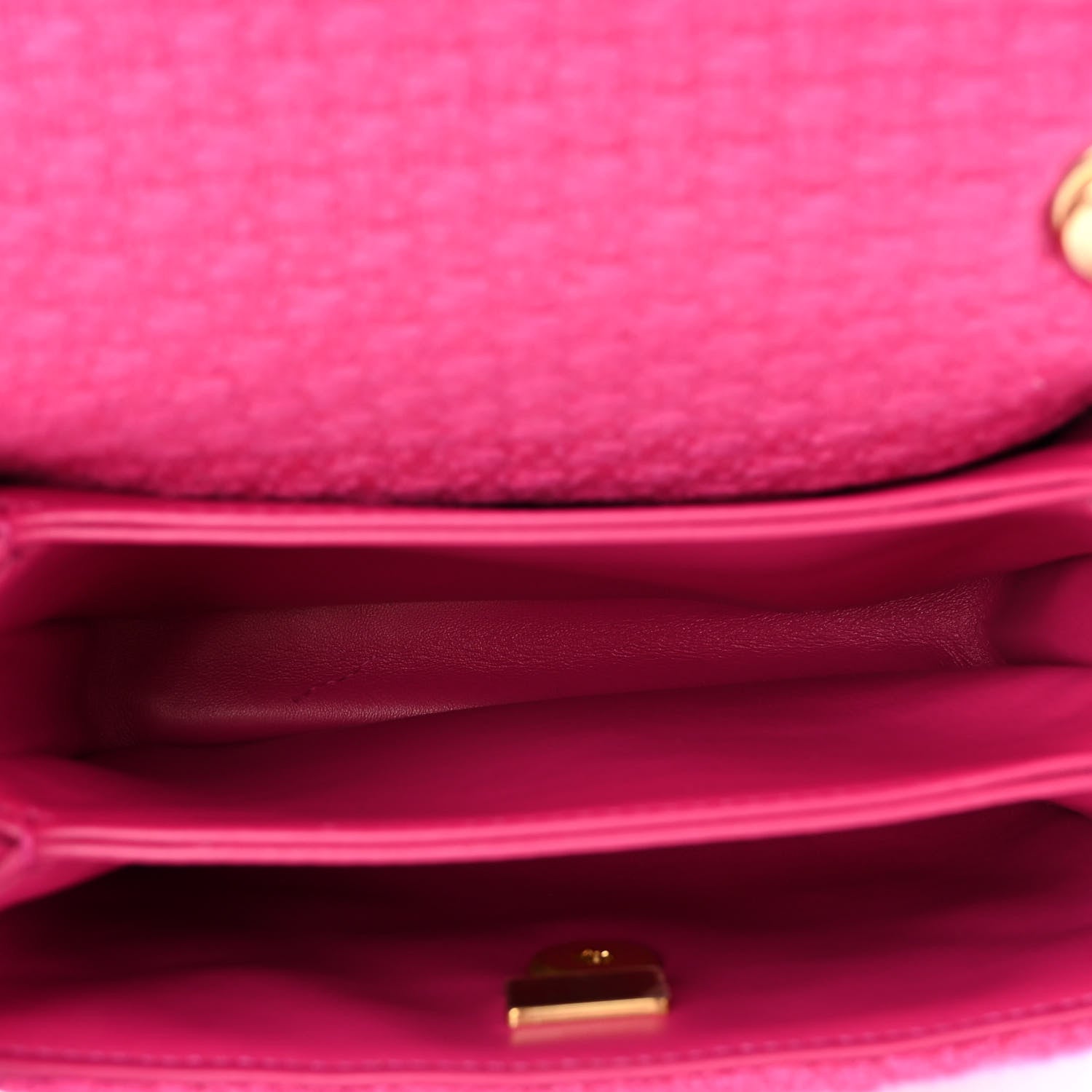 Chanel Cashmere Tweed Quilted Mini Bijoux Flap Fuchsia 5 of 11
