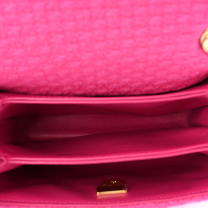Chanel Cashmere Tweed Quilted Mini Bijoux Flap Fuchsia 5 of 11