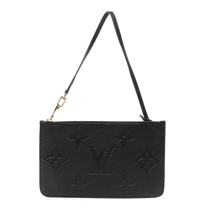 Louis Vuitton Empreinte Monogram Giant Neverfull MM Pochette Black 1 of 9