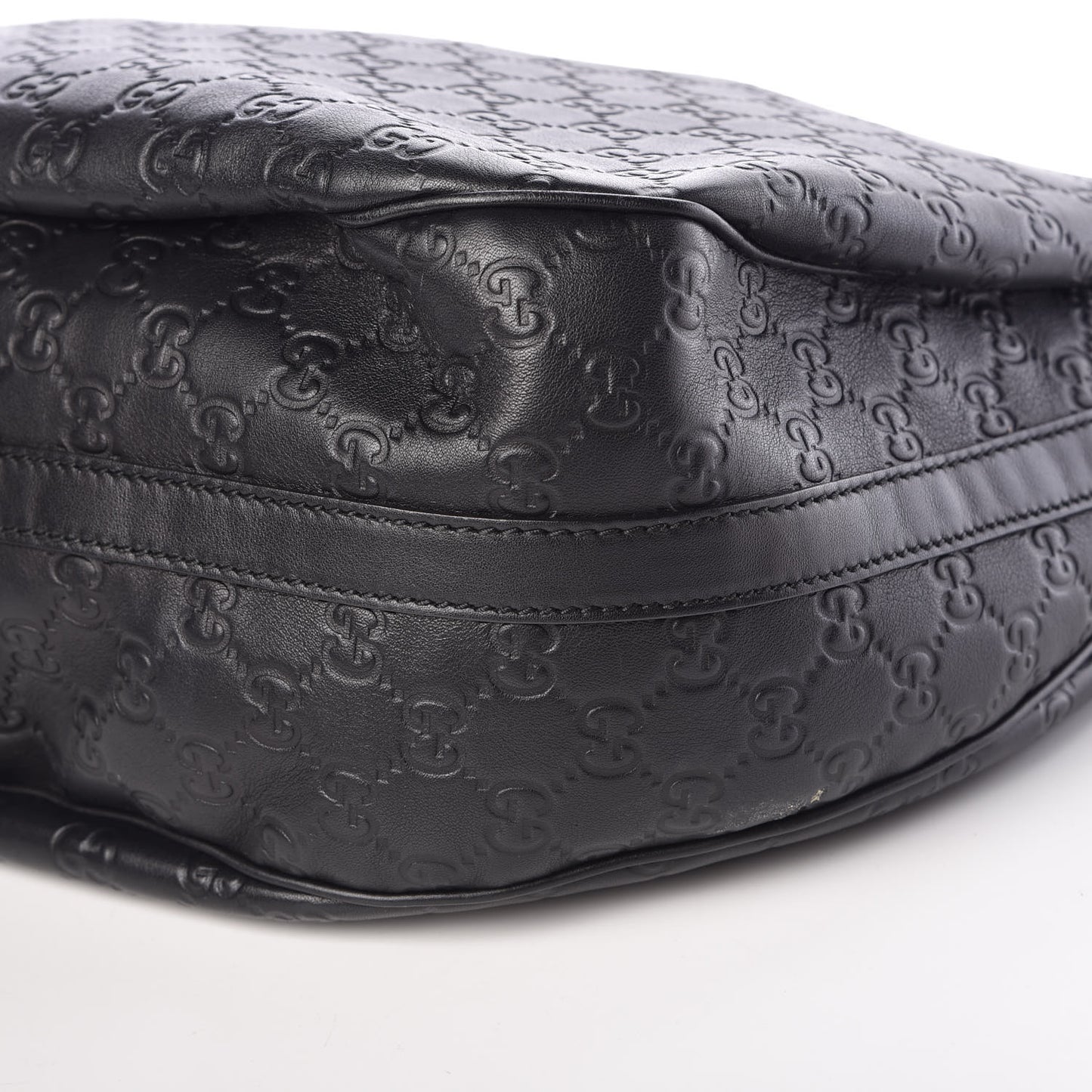 Guccissima Large GG Twins Hobo Black