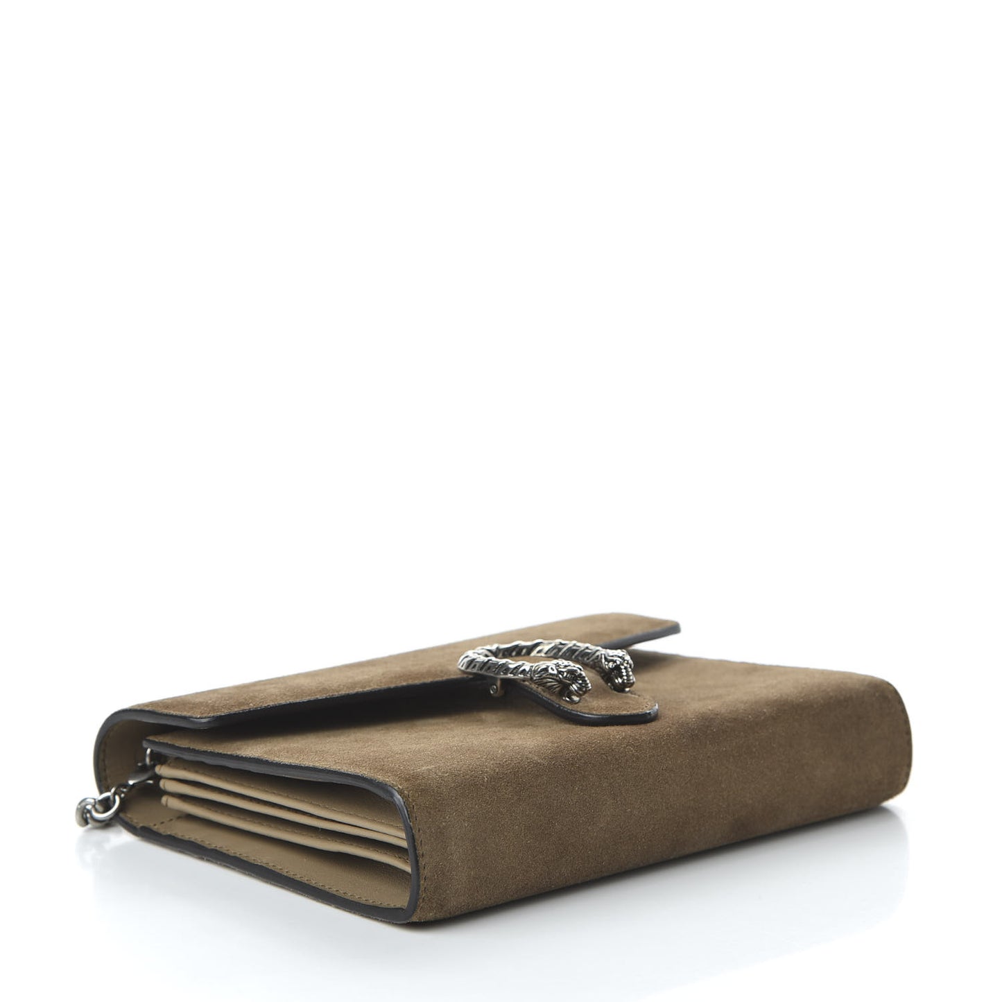 Suede Mini Dionysus Chain Wallet Taupe