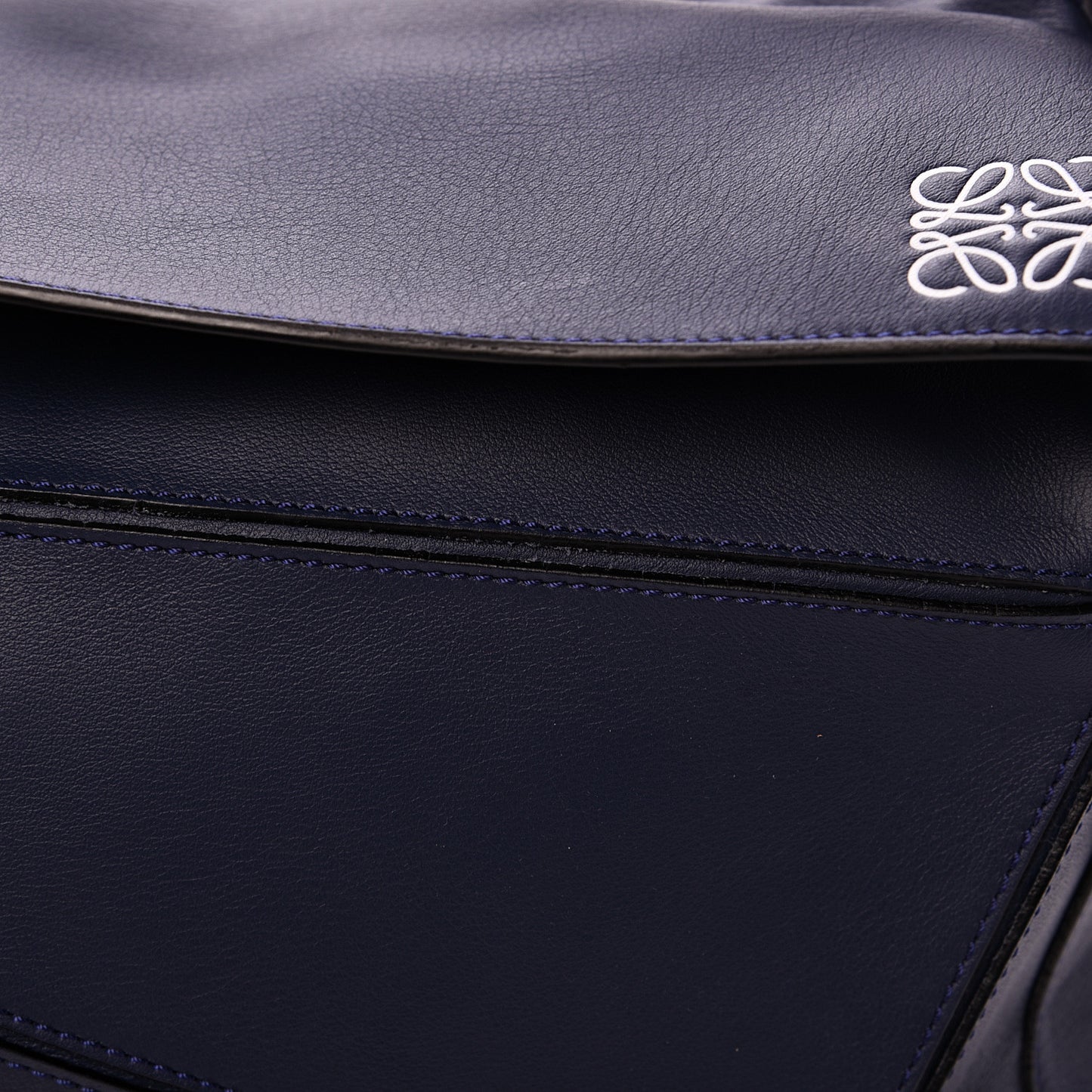 Calfskin Large Puzzle Bag Deep Blue