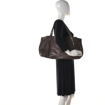 Chanel Calfskin East West Modern Chain Tote Dark Brown 2 of 14