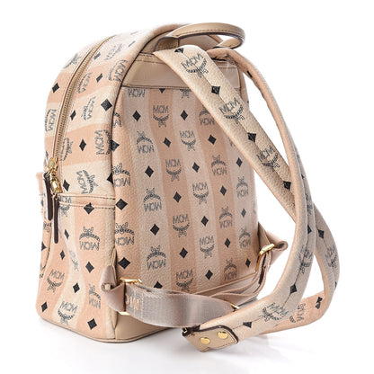 MCM Striped Visetos Small Stark Backpack Beige 3 of 9