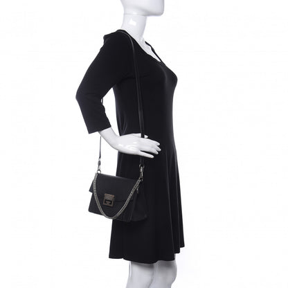 Givenchy Sugar Goatskin Small GV3 Shoulder Bag Black 2 of 9