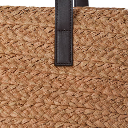 Saint Laurent Raffia Calfskin Medium Panier Tote 11 of 12