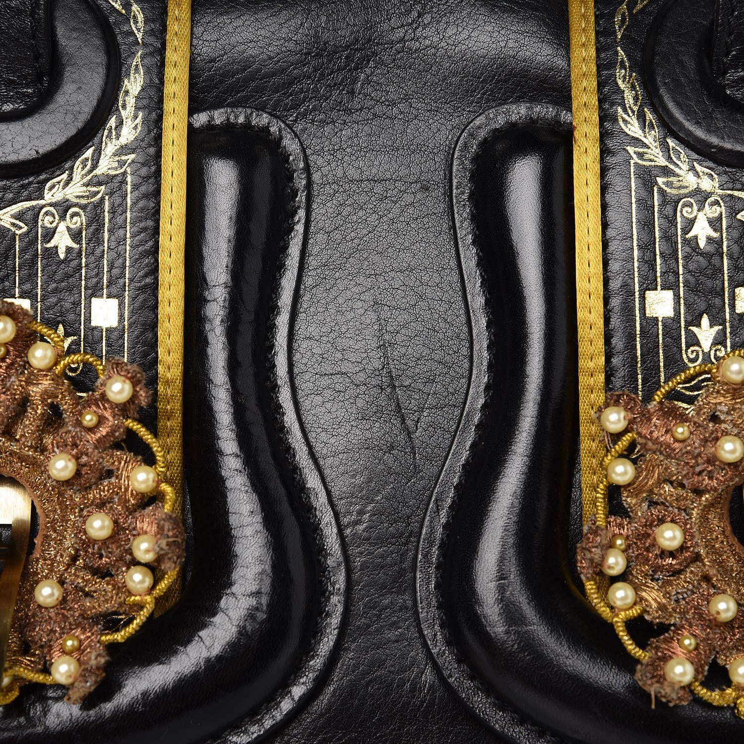 Fendi Calfskin Embellished B Bag Black 8 of 12