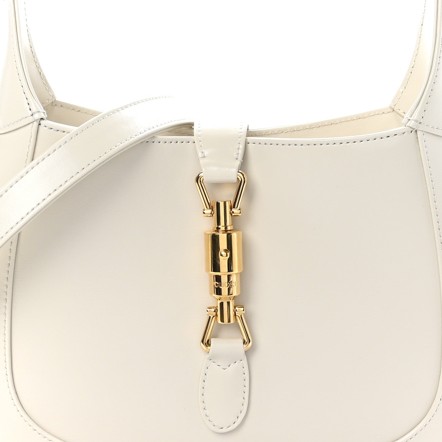 Gucci Boarded Dyana Lux Calfskin Small Jackie 1961 Hobo Mystic White 8 of 10