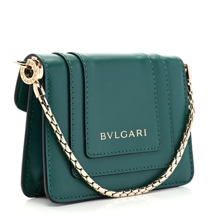 Bulgari Calfskin Serpenti Forever Miniature Bag Charm Emerald Green 3 of 9