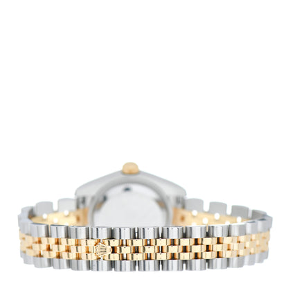 Rolex Stainless Steel 18K Yellow Gold Diamond 26mm Oyster Perpetual Datejust Watch White 179173 3 of 4