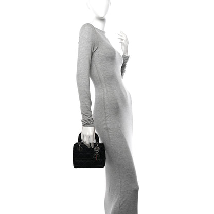 Christian Dior Satin Cannage Mini Lady Dior Black 3 of 12