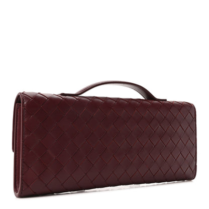 Bottega Veneta Nappa Intrecciato Long Andiamo Top Handle Clutch Barolo 3 of 10