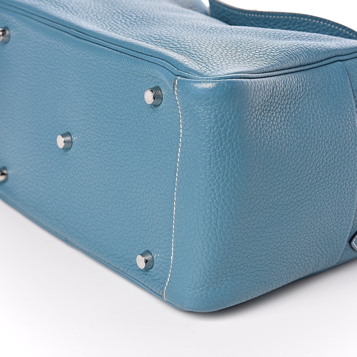 Hermes Taurillon Clemence Lindy 30 Blue Jean 9 of 14