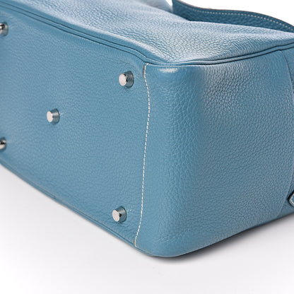Hermes Taurillon Clemence Lindy 30 Blue Jean 9 of 14