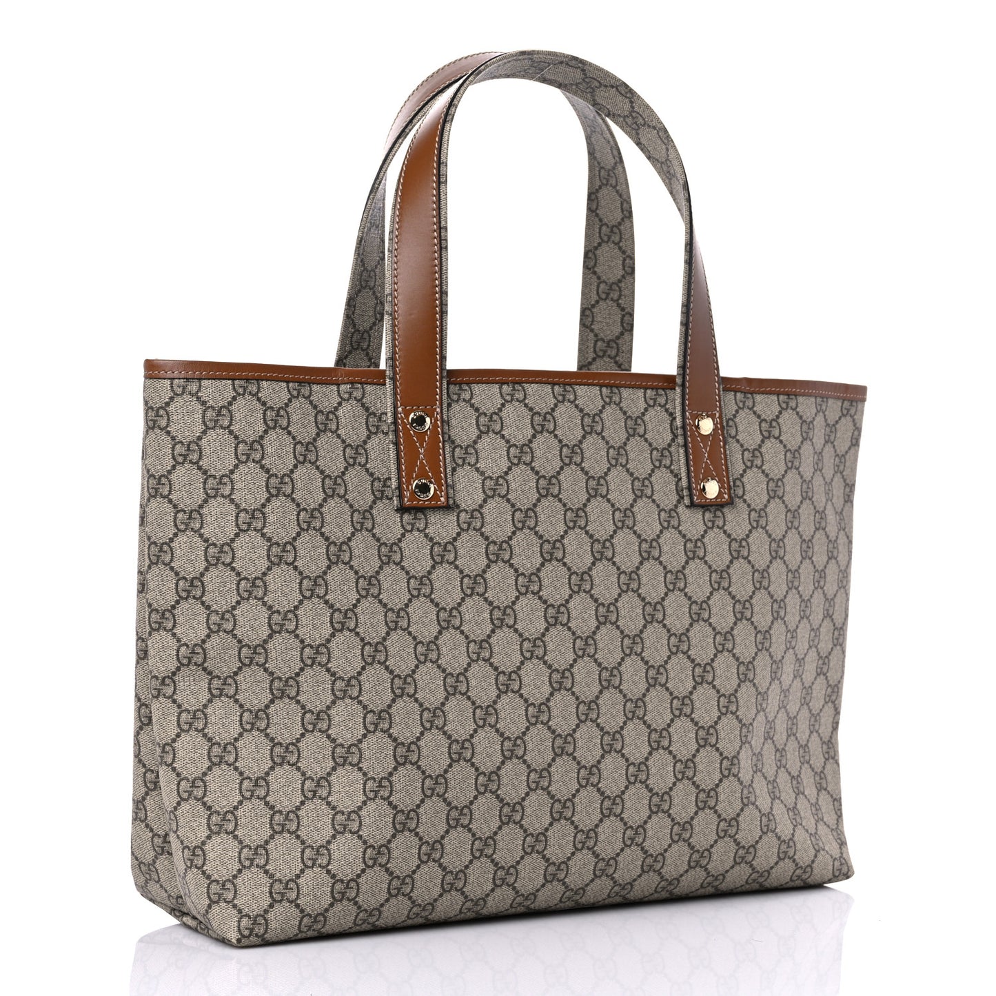 GG Plus Monogram Medium Signature Web Loop Tote Brown