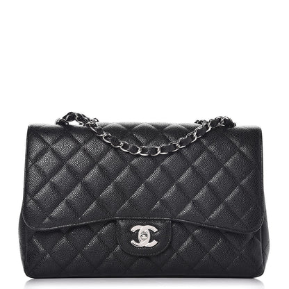 Chanel Caviar Quilted Jumbo Single Flap Black 1 of 19