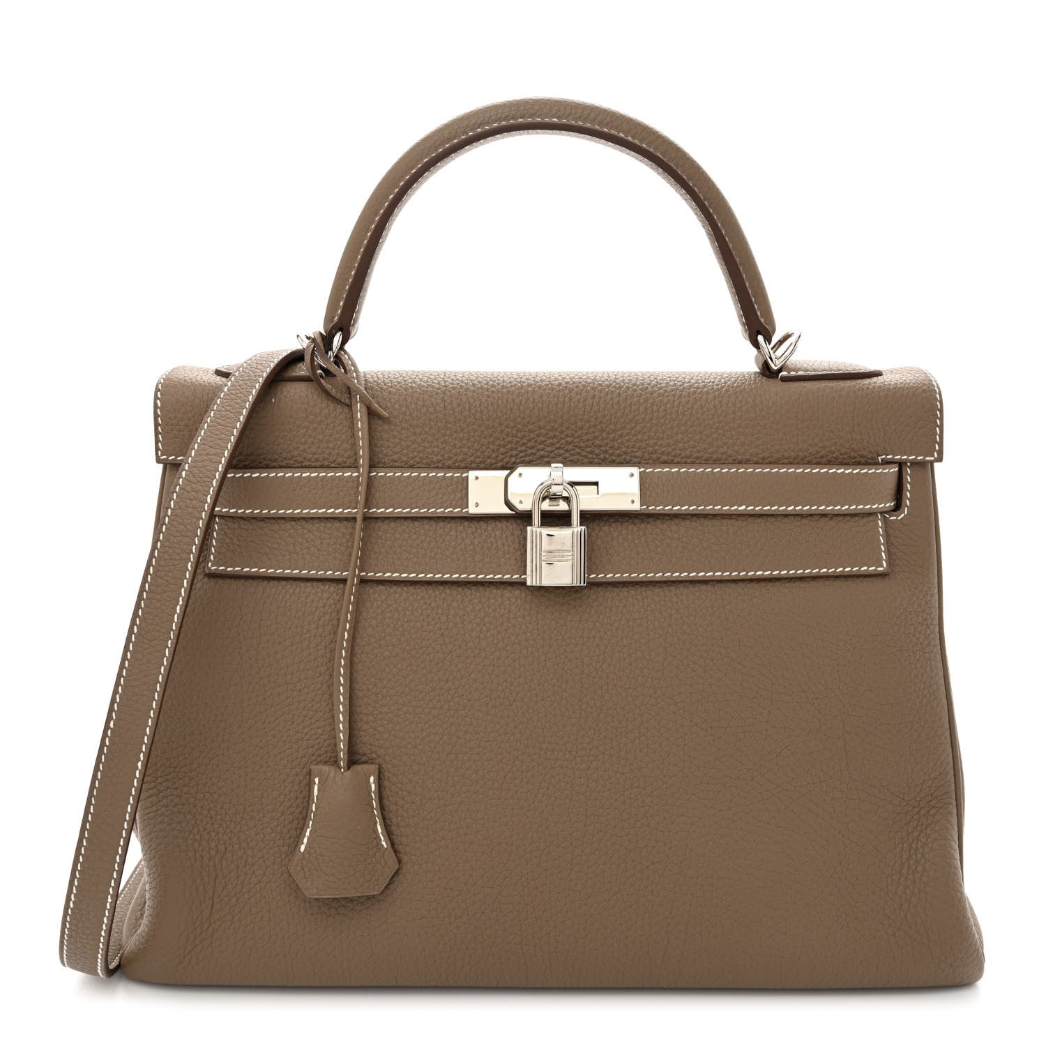Hermes Togo Kelly Retourne 32 Etoupe 1 of 10