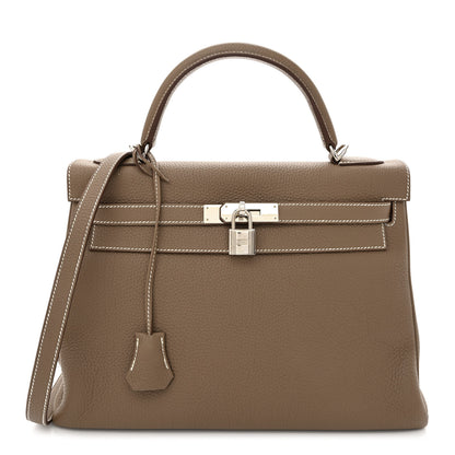Hermes Togo Kelly Retourne 32 Etoupe 1 of 10
