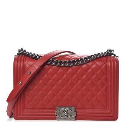 Chanel Calfskin Quilted New Medium Boy Flap Red 1 of 13