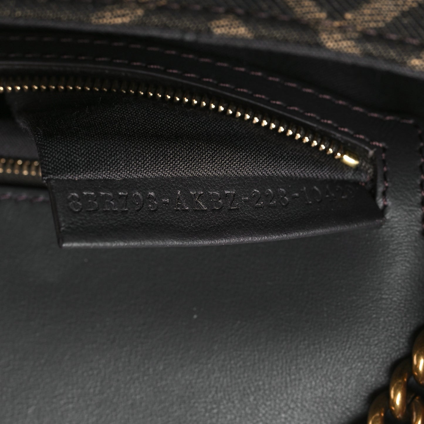 Fabric Jacquard FF 1974 Midi Chain Baguette Tobacco Moro