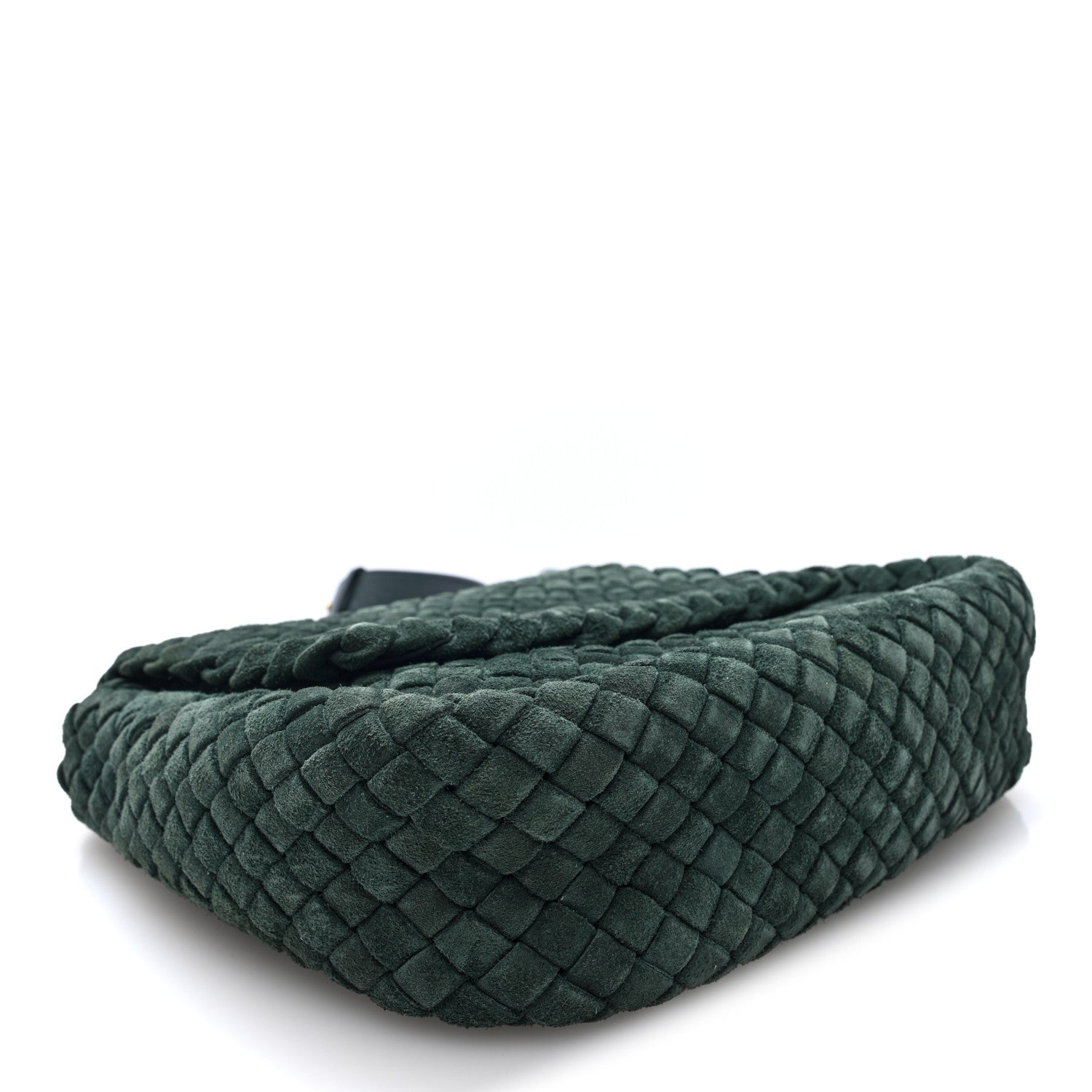 Bottega Veneta Suede Intrecciato Small Cobble Messenger Bag Emerald Green 4 of 10