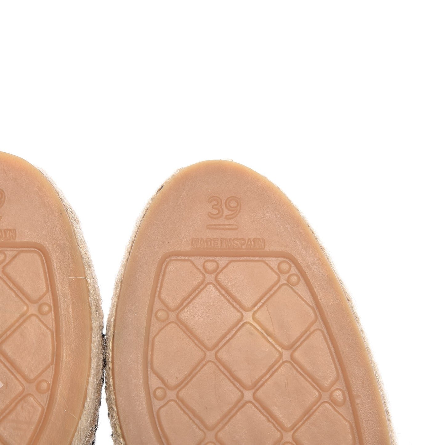 Fabric Biarritz CC Espadrilles 39 Beige Black