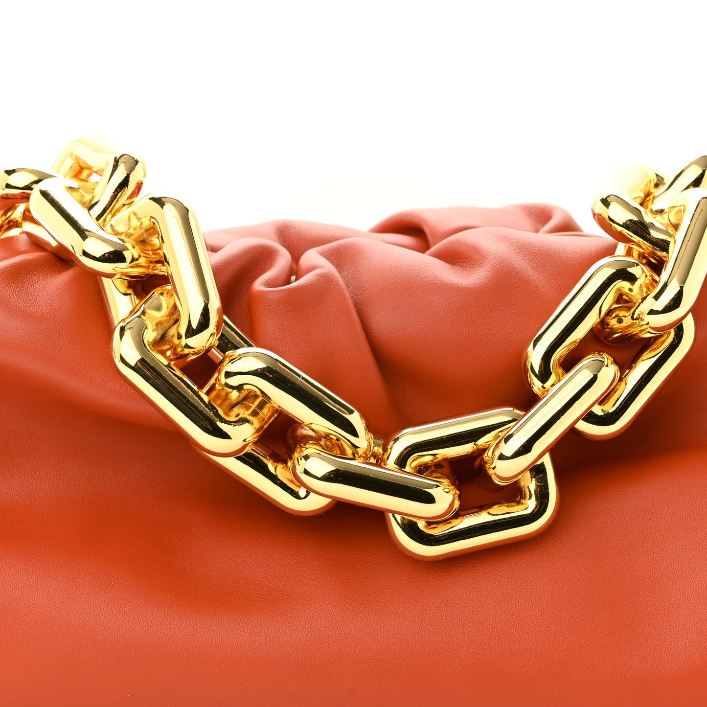 Calfskin The Pouch Chain Orange