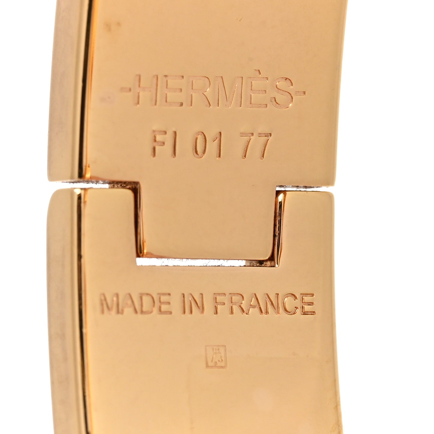 Enamel Narrow Clic Clac H Bracelet PM Marron Glace