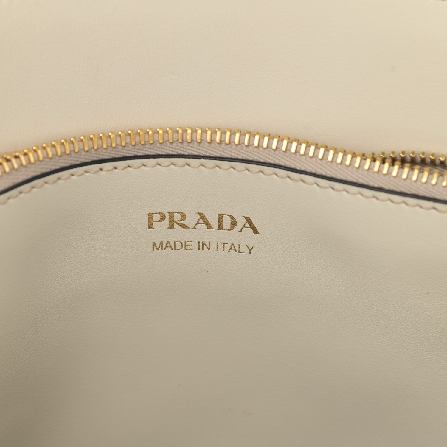 Prada Saffiano Cuir Calfskin Large Monochrome Top Handle Tote White 5 of 11