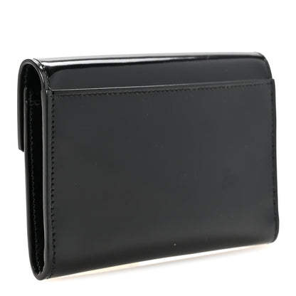 Saint Laurent Patent Calfskin Small Monogram Envelope Wallet Black 3 of 7