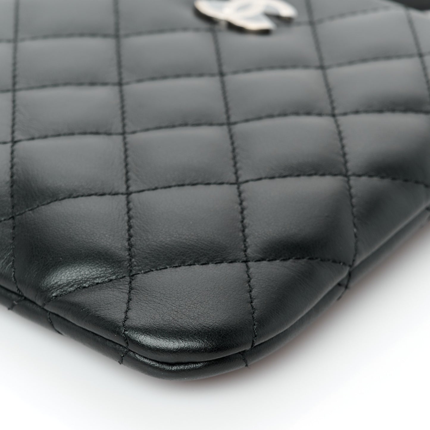 Lambskin Quilted Crossbody Bag Black