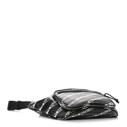 Balenciaga Smooth Calfskin Losange Monogram Explorer Belt Bag Black Grey 4 of 10