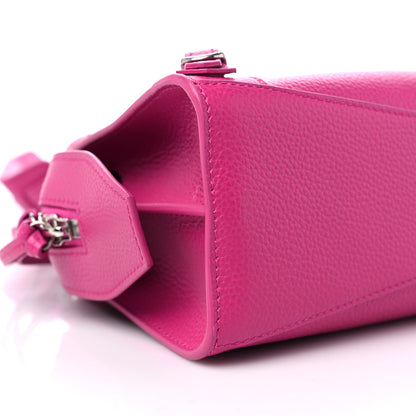 Balenciaga Grained Calfskin Neo Classic Silver Hardware Mini City Fuchsia 8 of 9