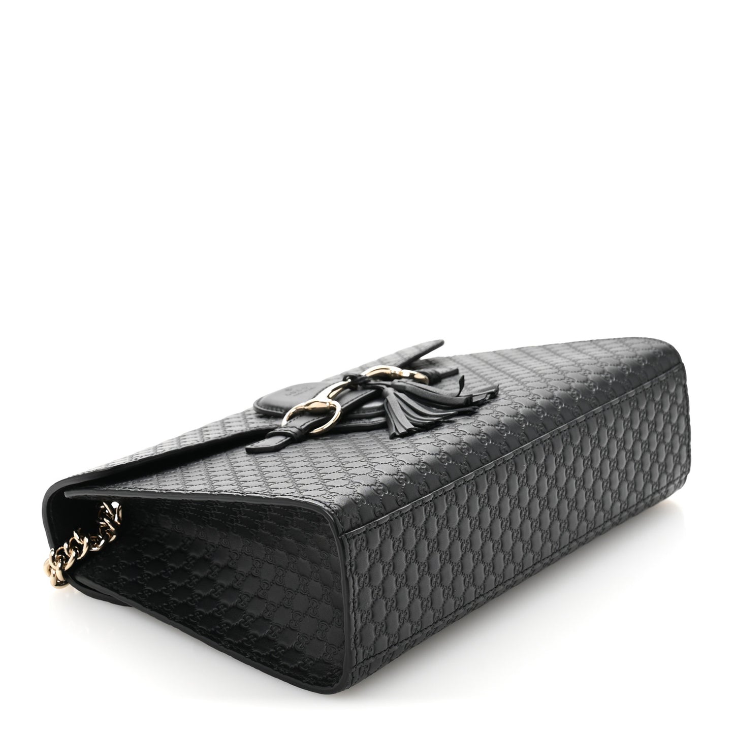 Microguccissima Medium Emily Chain Shoulder Bag Black