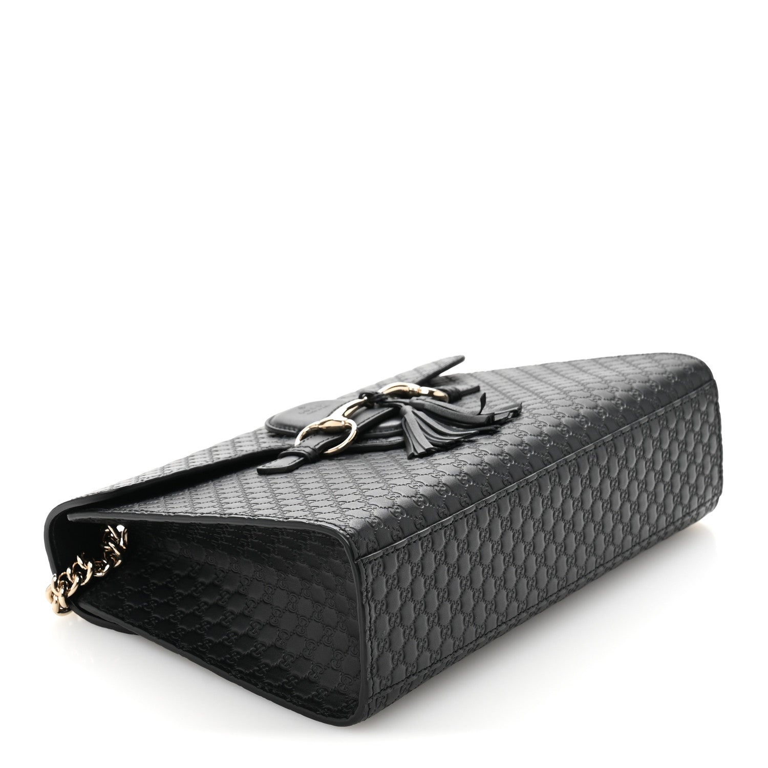 Gucci Microguccissima Medium Emily Chain Shoulder Bag Black 4 of 11