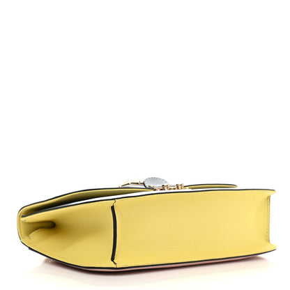 Valentino Garavani Vitello Watercolor Medium Glam Lock Rockstud Flap Rose Green Yellow Sky 4 of 11
