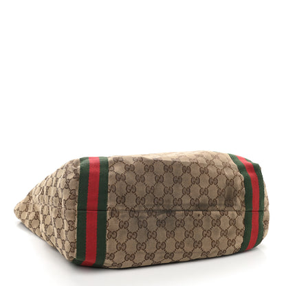 Gucci GG Monogram Medium Web Handle Vertical Tote Dark Brown 2 of 12