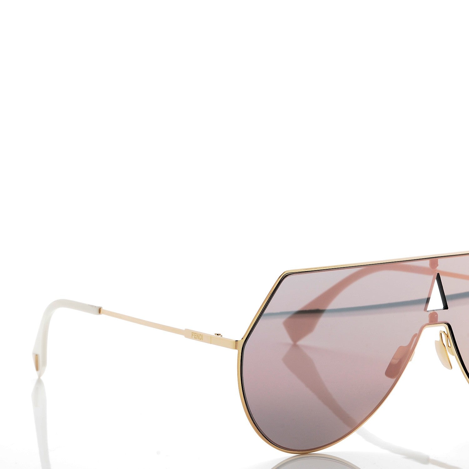 Fendi Metal Mirrored Eyeline Sunglasses FF 0193/S Matte Gold 8 of 9
