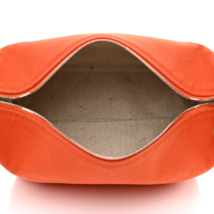 Hermes Canvas Small Bride-A-Brac Pouch Orange Burgundy 5 of 8